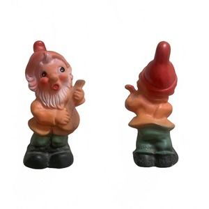 1950s Rubber Gnome Fairy with Mandolin // Vintage Collectible #600 Heissner